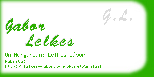 gabor lelkes business card